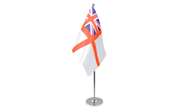 White Ensign Satin Table Flag